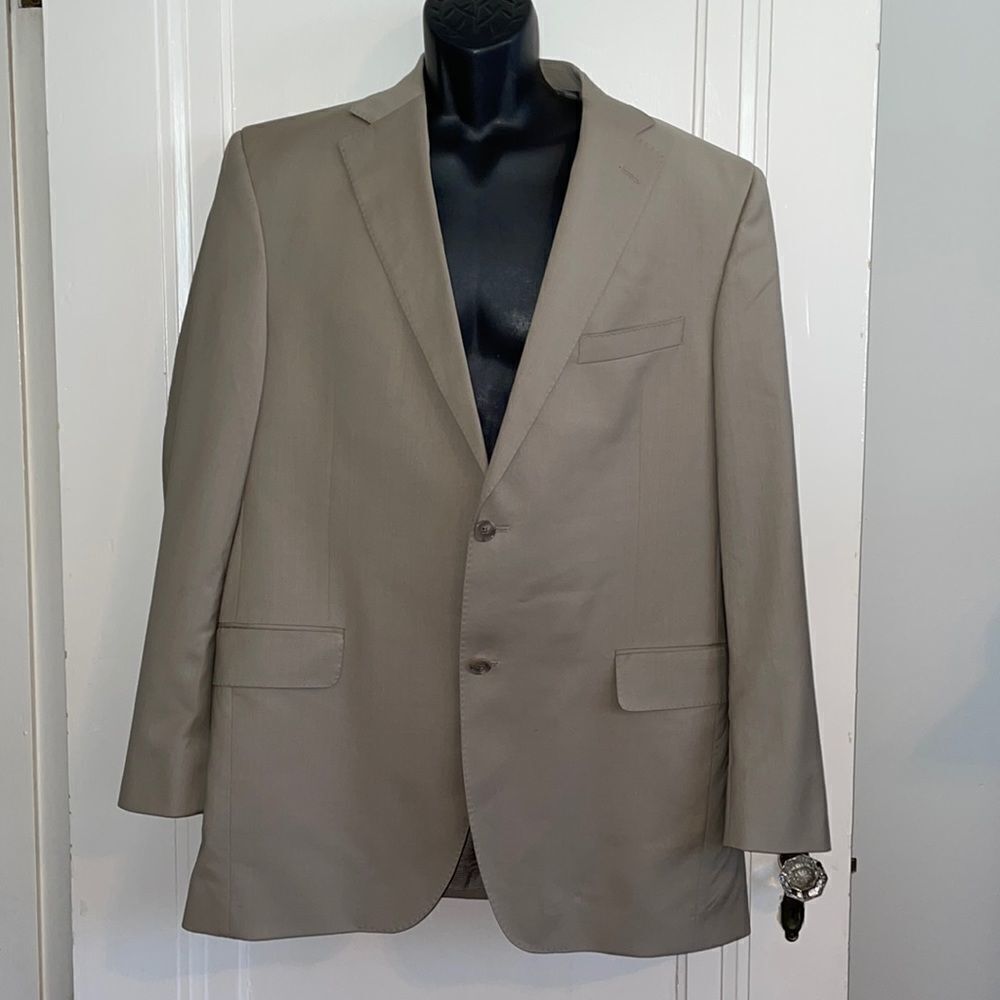 ‎Jack Victor “Verona” tan wool blazer